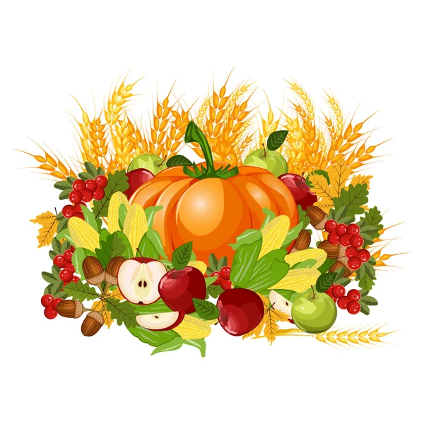 Vectorillustratie van een Happy Thanksgiving viering ontwerpen. — Stockvector
