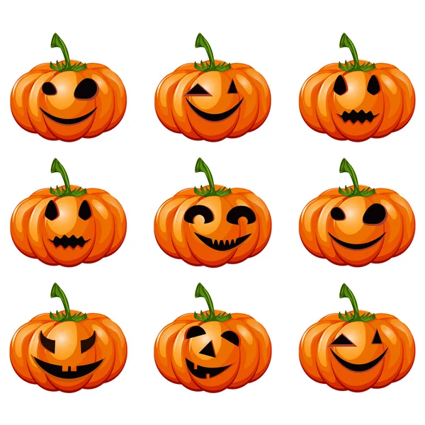 Set de calabazas para Halloween . — Archivo Imágenes Vectoriales