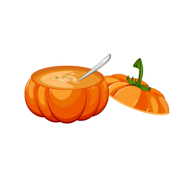 Calabaza sopa vector . — Archivo Imágenes Vectoriales