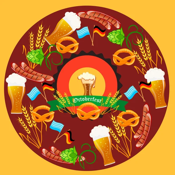 Vecteur de bannière Oktoberfest festive — Image vectorielle