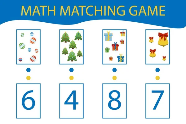 Cuenta Juego para Niños Preescolares. Matemáticas educativas juego. — Archivo Imágenes Vectoriales