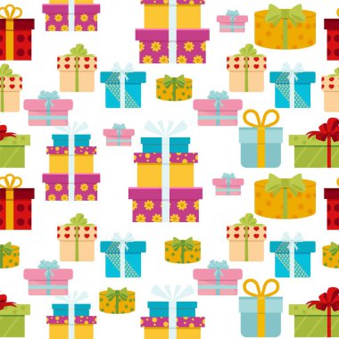 Kusursuz bir Noel deseni Mutlu Noeller kış tatili arka plan dekoratif kağıt çizimi.