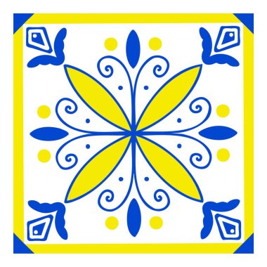 Fas geometrik iç döşemesi. Azulejo Fas duvar kağıdı