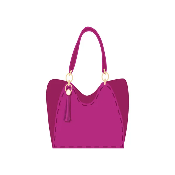 Bolsa de moda de colorido vacío aislado en blanco. — Vector de stock