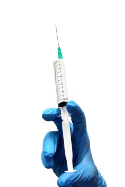 şırınga hemşirenin el enjeksiyon için