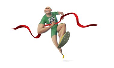 İnsanlar çalışan kazanan son güneşli gün sprinter