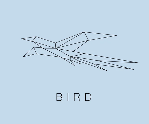 Ícone de vetor moderno de pássaro, design de logotipo — Vetor de Stock