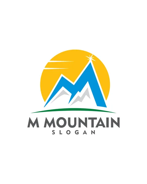 Dağ M logosu — Stok Vektör