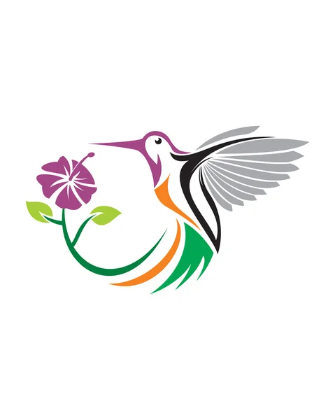 Hummingbird logotipo simples —  Vetores de Stock