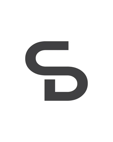 Logotipo inicial SD — Vetor de Stock