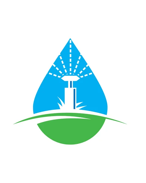 Logo de riego de agua — Vector de stock