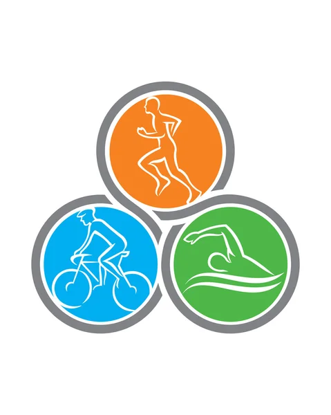 Triatlon Logo vektör
