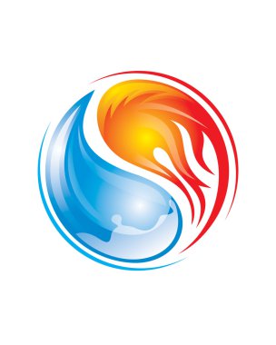 Sıcak ve soğuk ying yang