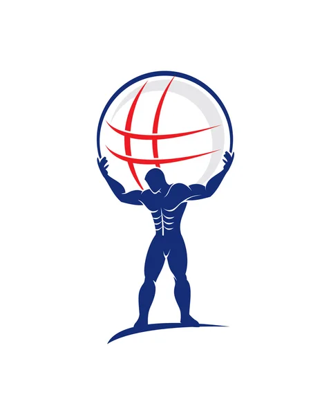 Atlas Globe Hombre — Vector de stock