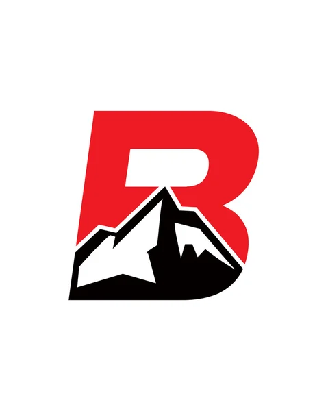 B mountain Logo — Stock Vector