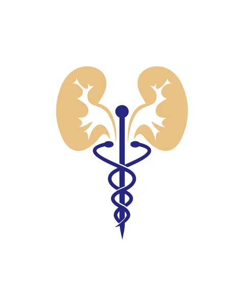 Nephrologie Caduceus Symbol — Stockvektor