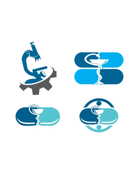 Gyógyszeripari és gyógyszertár logó — Stock Vector