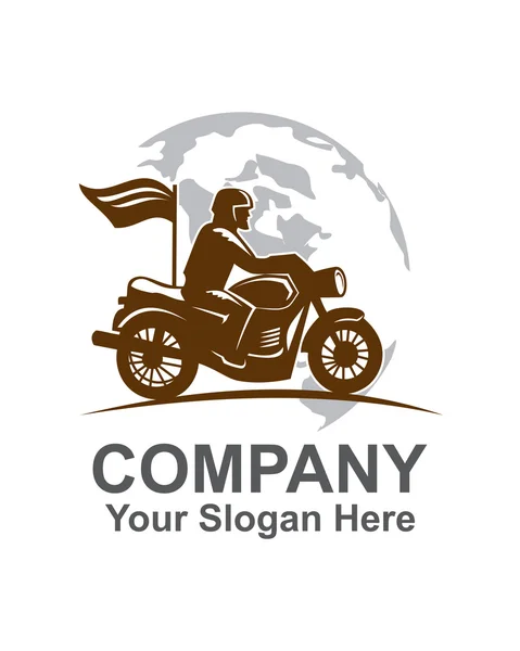Logo przygody motocykl — Wektor stockowy