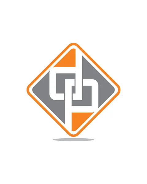 DP baş harfleri Logo — Stok Vektör