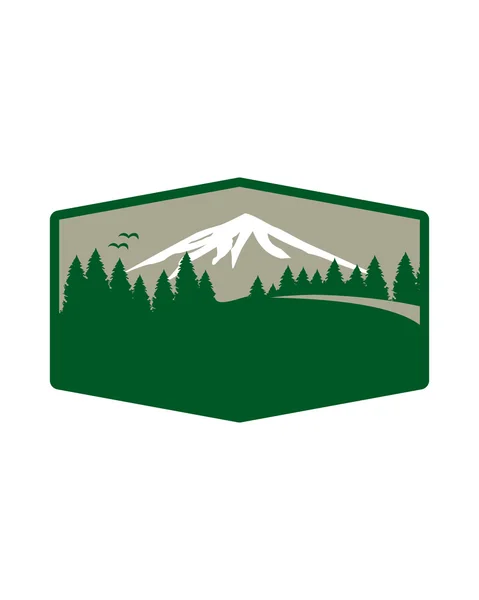 Logo paysage de montagne — Image vectorielle