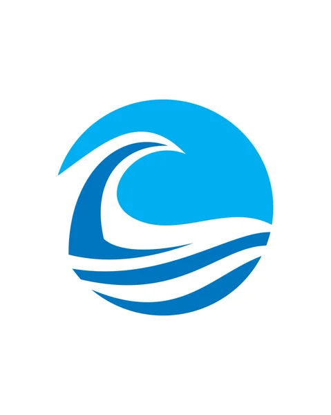 Logotipo de surf de onda — Archivo Imágenes Vectoriales