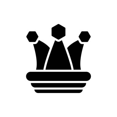 soytarı şapkası katı simge. Karnaval ve beyaz arkaplanda araç vektör çizimi