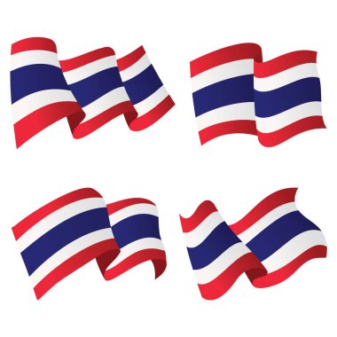 Tayland Bayrak Değişkenleri Farklı Bayraklar Sallıyor