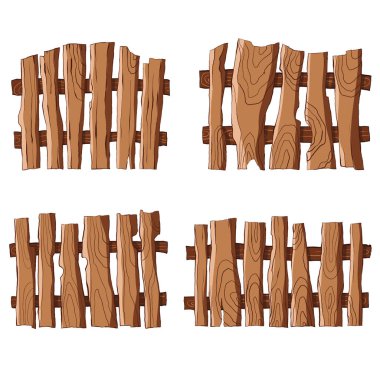 Tasarım için Rustik Ahşap Çit Bölümleri Koleksiyonu