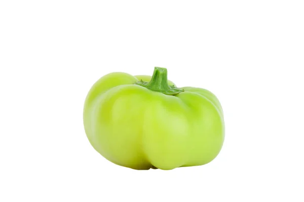 Gekleurde Rauwe Paprika Witte Achtergrond — Stockfoto