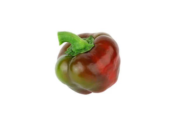 Red Raw Bell Pepper White Background — Stock Photo, Image