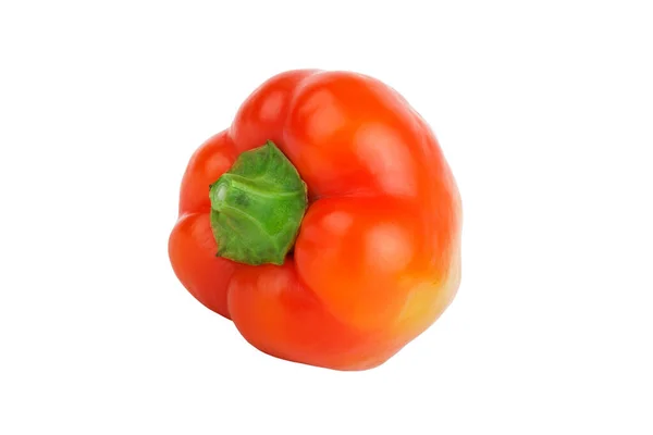 Gekleurde Rauwe Paprika Witte Achtergrond — Stockfoto