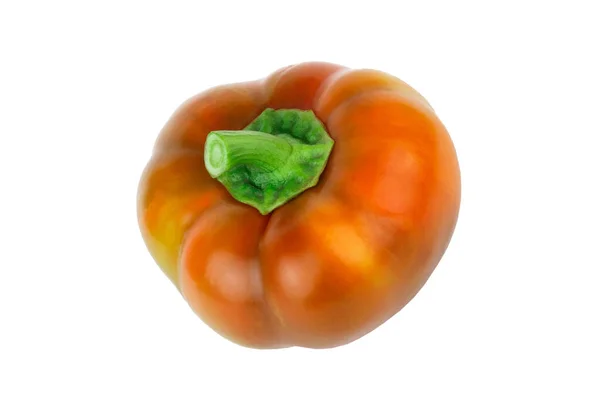 Gekleurde Rauwe Paprika Witte Achtergrond — Stockfoto