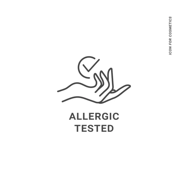 Vector-Logo, Emblem oder Symbol für natürliche und biologische Produkte. Öko-sichere Schildergestaltung. Allergisch getestet. — Stockvektor