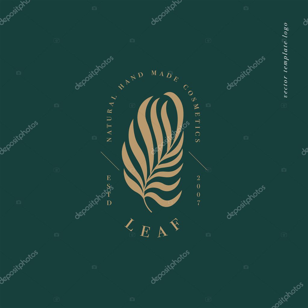 Vector design linear template logo or emblem - mystery boho style. Abstract symbol for spiritual and astrology boutique