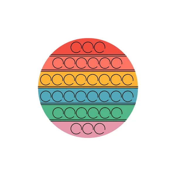 Vector Illustration Trendy Sensory Pop Fidget Rainbow Antistress Toy Stock Vector
