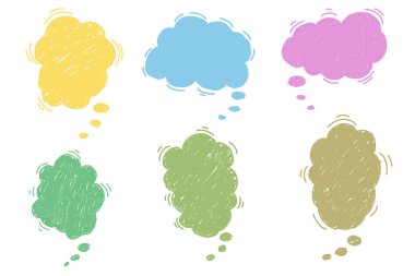 Karalama sohbeti ya da düşünce şablonları vektörde