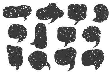 Karalama konuşma baloncukları vektör şablonu