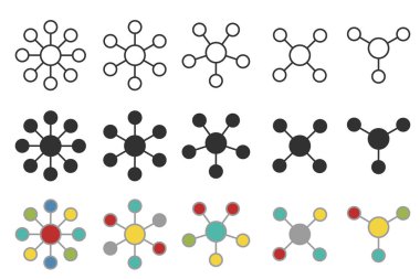 molekül yapı vektörü simgesi