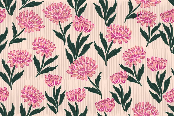 Pembe ve sarı çiçek deseni