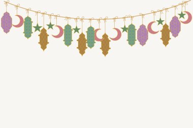 Çiçek ışıkları süsleme ikon vektör tasarımı asılı