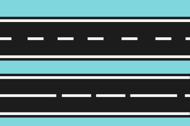 Yol işareti simgesi. Siyah ve beyaz düz desenli, renkli arkaplan. vektör illüstrasyonu