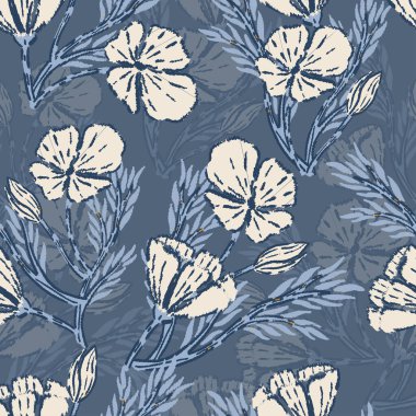 Kusursuz mavi çiçekli bağbozumu