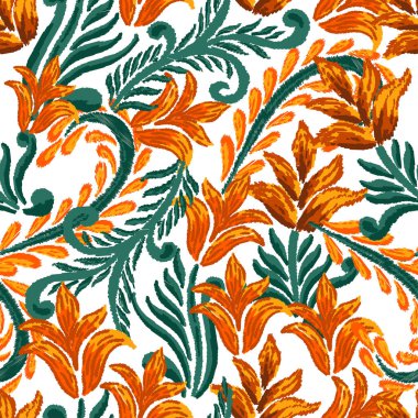 Elle çizilmiş ile sorunsuz çiçek desenli bırakır