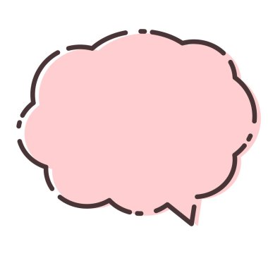 Basit pembe konuşma balonu manga tarzı