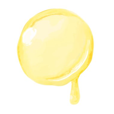 Damlayan su damlalarının suluboya çizimi