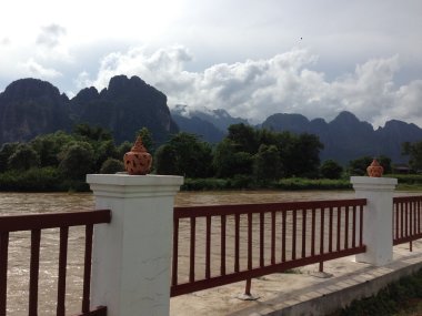 Mae Kong nehir Vang Vieng Laos