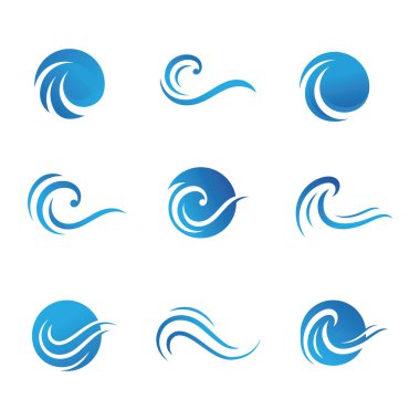 Dalga sembolü vektör illüstrasyon tasarımı