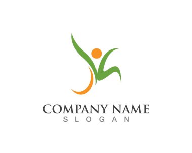 Sağlıklı insanlar logo vektör simgesi