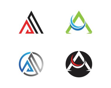 Harf A logo ve semboller şablon simgeleri ap