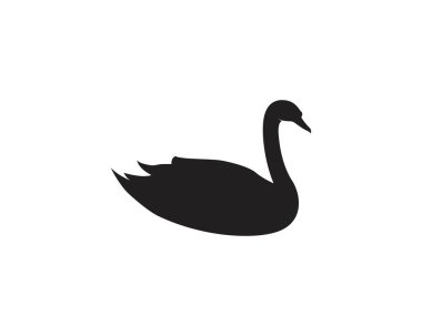 Kuğu logosu vektör çizimi deseni